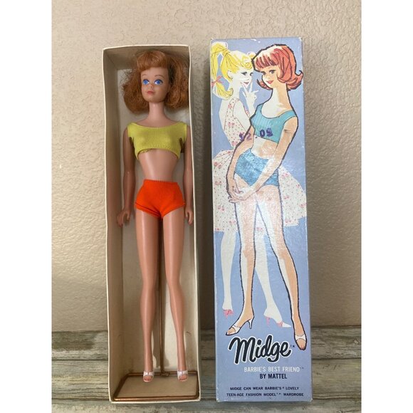 Vtg Barbie Set of 4: Ponytail #6 Redhead 850, Midge 860, Ken 750, Skipper 0950 - Picture 8 of 16